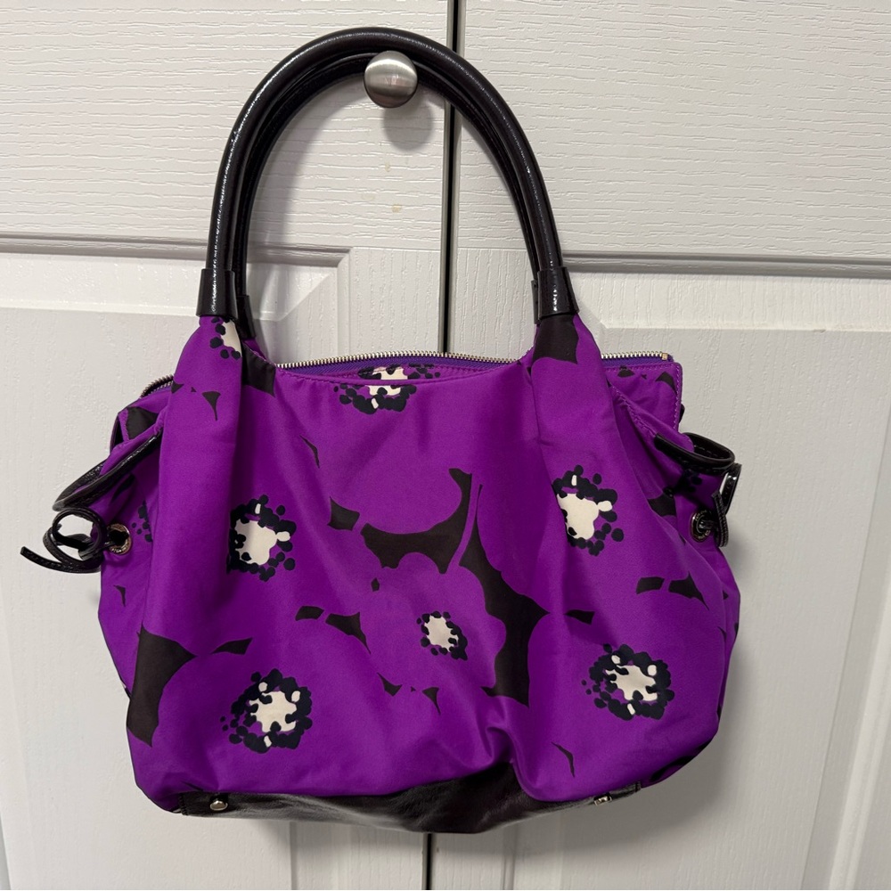 kate spade Purple Tote with Black Trim - Picture 3 of 7